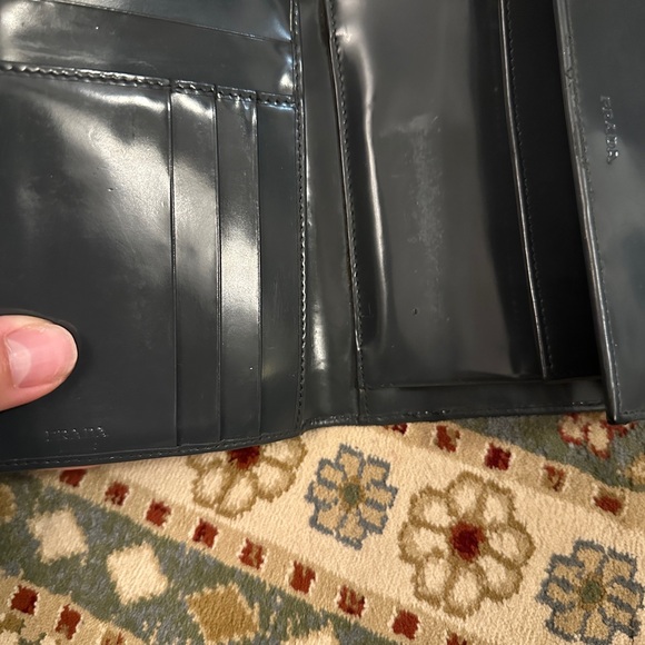 Prada Charcoal Patent Leather Wallet - Picture 8 of 8